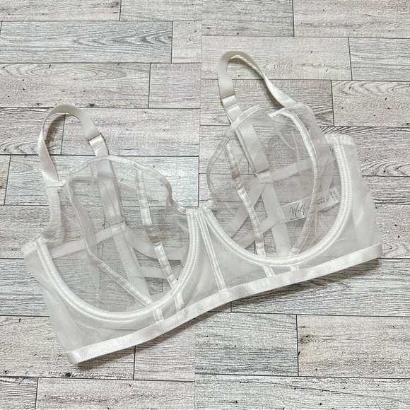 Wolf & Whistle Intimates & Sleepwear Wolf Whistle White Sheer Mesh